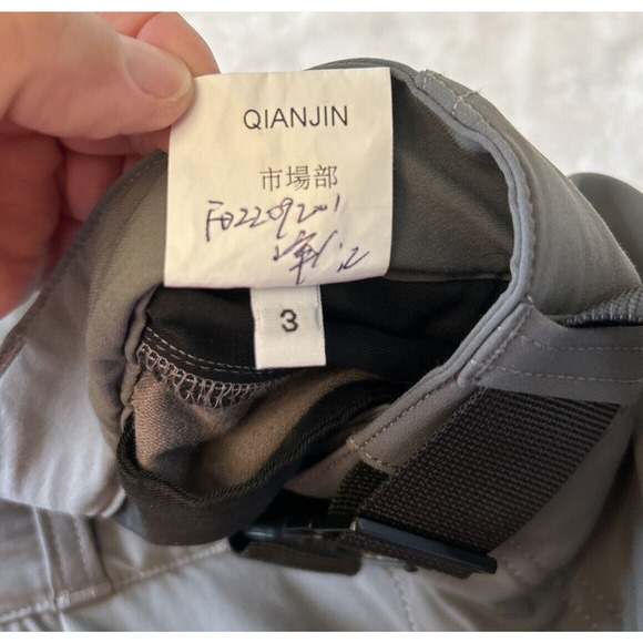 Chico’s Cargo Pants Casual Belted Polyester Blend Size 3 L Gray Pockets NWOT - Picture 8 of 8